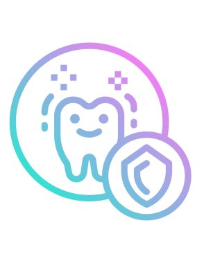 Diş simgesi, vektör çizimi 