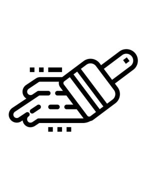 Fırça simgesinin vektör illüstrasyonu 