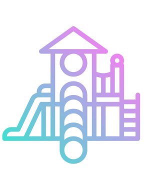 oyun alanı simgesi, vektör illüstrasyonu