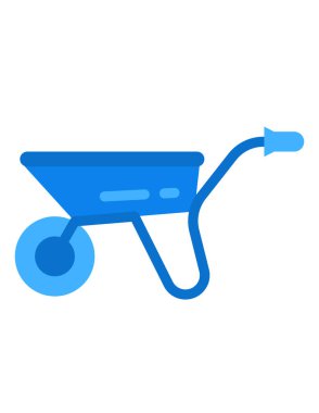 Bahçe el arabası simgesinin vektör illüstrasyonu