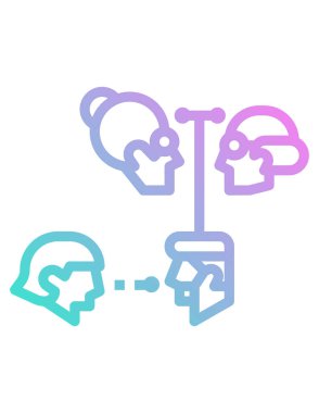 aile konsepti simgesi, vektör illüstrasyonu 