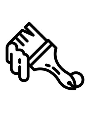 Fırça simgesinin vektör illüstrasyonu 