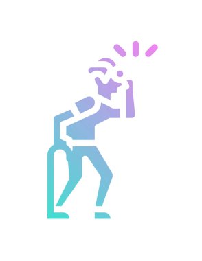 Yaşlı yaşlının vektör illüstrasyonu