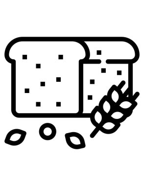 Ekmek dilimi vektör simgesi