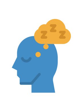 İnsan beyni ikon vektör illüstrasyonu