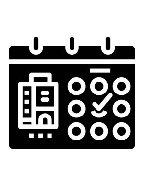 Takvim simgesi vektör illüstrasyonu