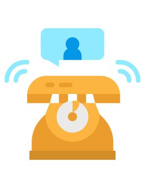 telefon konuşma simgesi, vektör illüstrasyonu
