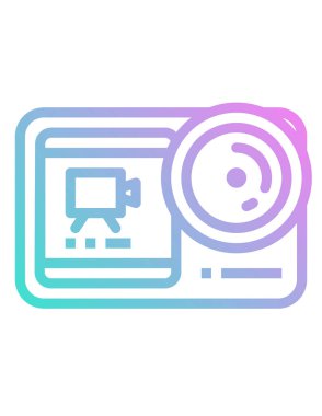 Fotoğraf makinesi simgesinin vektör illüstrasyonu