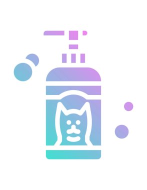 evcil şampuan ikonu. vektör illüstrasyonu