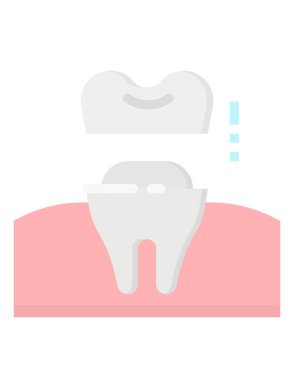 Diş simgesi, vektör çizimi 