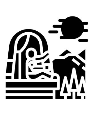 Kamp simgesinin vektör çizimi