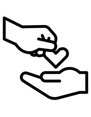 hayır kurumu konsepti simgesi, vektör illüstrasyonu