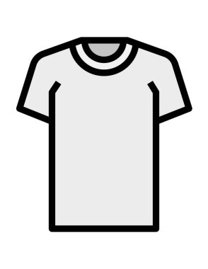 Beyaz arkaplanda t-shirt çizgisi vektör simgesi