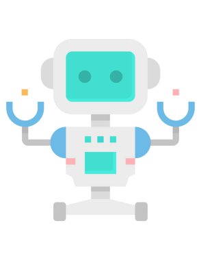 robot ikon vektör illüstrasyonu