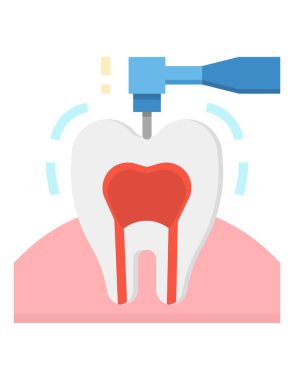 Diş simgesi, vektör çizimi 