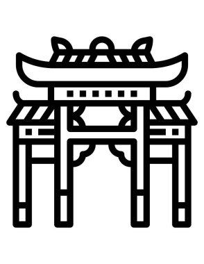 vektör illüstrasyonu Asya kapısı