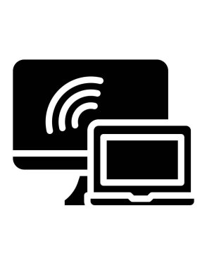 kişisel bilgisayar ve dizüstü bilgisayar beyaz arkaplanda izole edildi