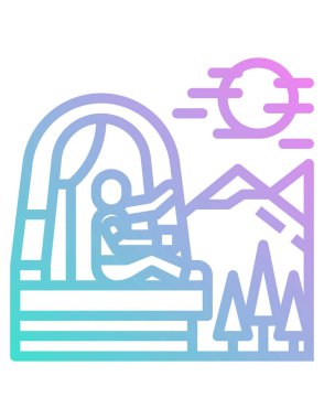 Kamp simgesinin vektör çizimi