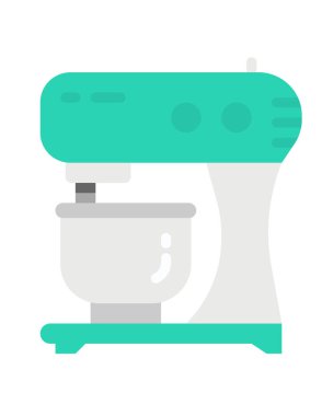 Düz renkli kahve makinesi ikonu. vektör illüstrasyonu