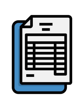 belge simgesi vektör illüstrasyonu