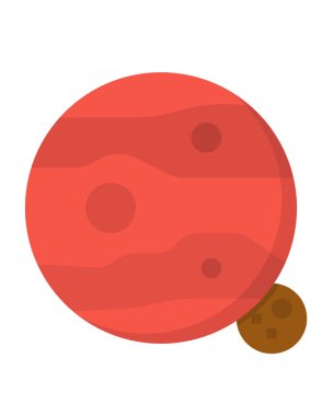 Gezegen simgesi, vektör çizimi