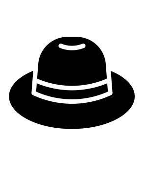 vektör, siyah şapka beyaz arkaplanda izole edildi
