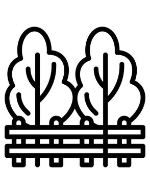 Ağaç Vektör Satırı Simgesi