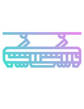 Beyaz arkaplanda metro treninin vektör çizimi