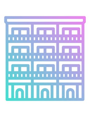 bina simgesi, vektör illüstrasyonu