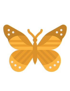 Kelebek ikonu. Web için kelebek vektör simgelerinin düz çizimi