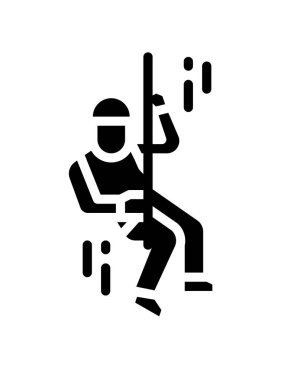 Çubuk figürlü bir adamın silüeti.