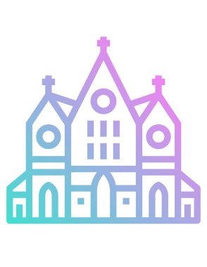 kilise simgesi vektör illüstrasyonu 