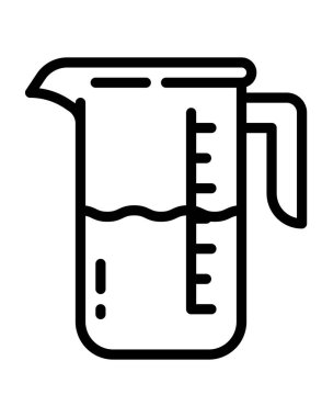 beher kavanozu vektör çizgisi simgesi