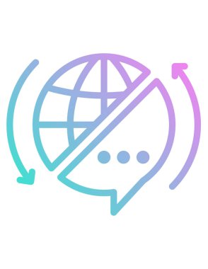 Konuşma balonu ikonu. vektör illüstrasyonu