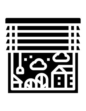 perde simgesinin vektör illüstrasyonu