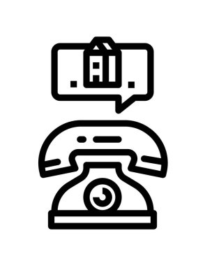 telefon konuşma simgesi, vektör illüstrasyonu