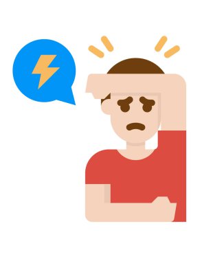 Konuşma balonu vektör illüstrasyonu ile düşünen adam