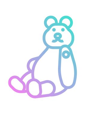 Tatlı oyuncak ayının vektör çizimi