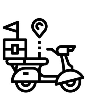 motosiklet simgesi, vektör illüstrasyonu