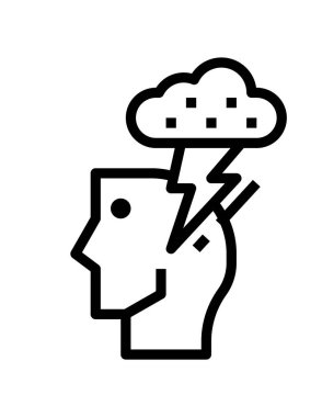 Gri arkaplanda siyah beyaz beyin simgesi