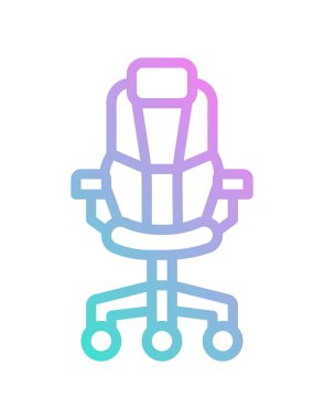 Modern ofis koltuğu simgesinin vektör illüstrasyonu 