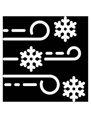 Kar fırtınası simgesinin vektör illüstrasyonu