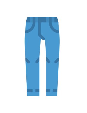 Beyaz arka planda izole edilmiş mavi pantolon