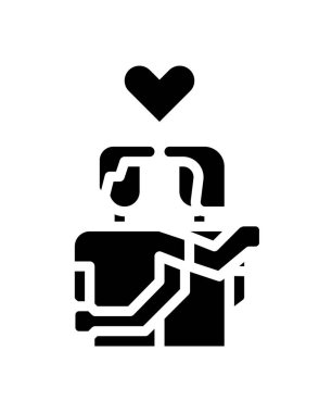 kalp şekli ikon vektör illüstrasyonu