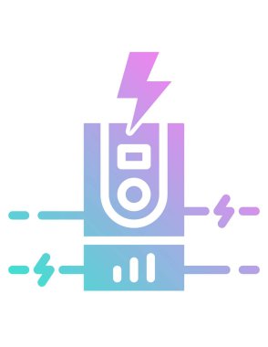 Bir robot simgesinin vektör illüstrasyonu