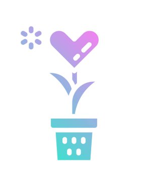 Bitki simgesinin vektör illüstrasyonu