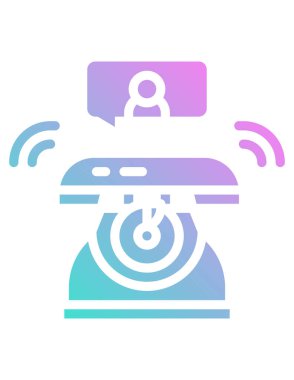 telefon konuşma simgesi, vektör illüstrasyonu