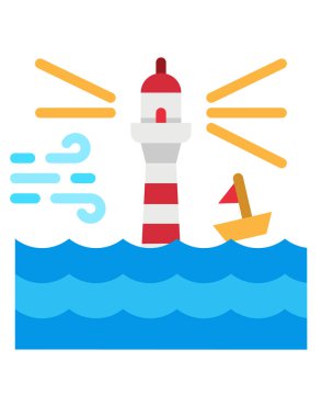 Bir deniz fenerinin vektör çizimi