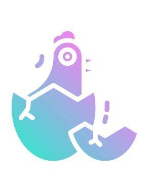 Çizgi film tavuğunun vektör çizimi