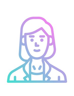 Kadın avatar simgesi vektör illüstrasyon tasarımı